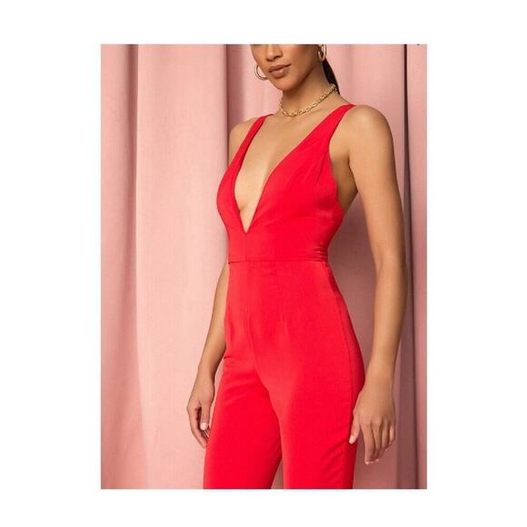 REVOLVE Red Straight Leg Jumpsuit - Picture 4 of 9